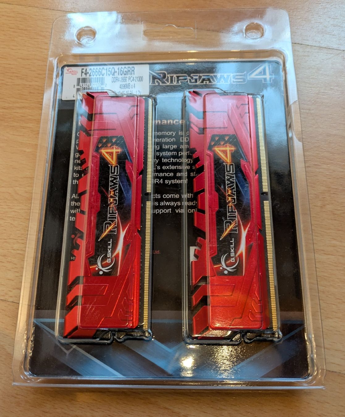 G.Skill Memoria / RAM: RAM 4 x 4GB – Usato da Wileroltigen venduto da Fam.Mani 1