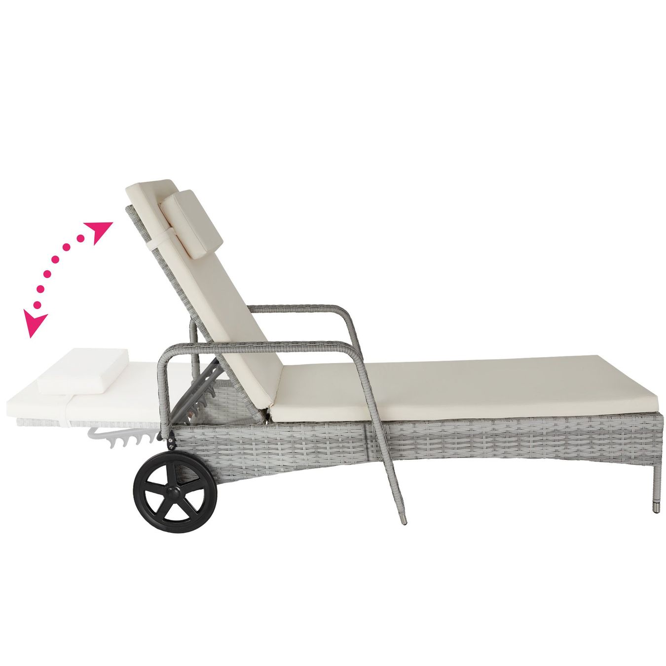 Sedie a sdraio: Aluminium Rattan Sonnenliege Cassis hellgrau – Nuovo (secondo la descrizione) da Murten venduto da Roland.Kemmer.AG 2