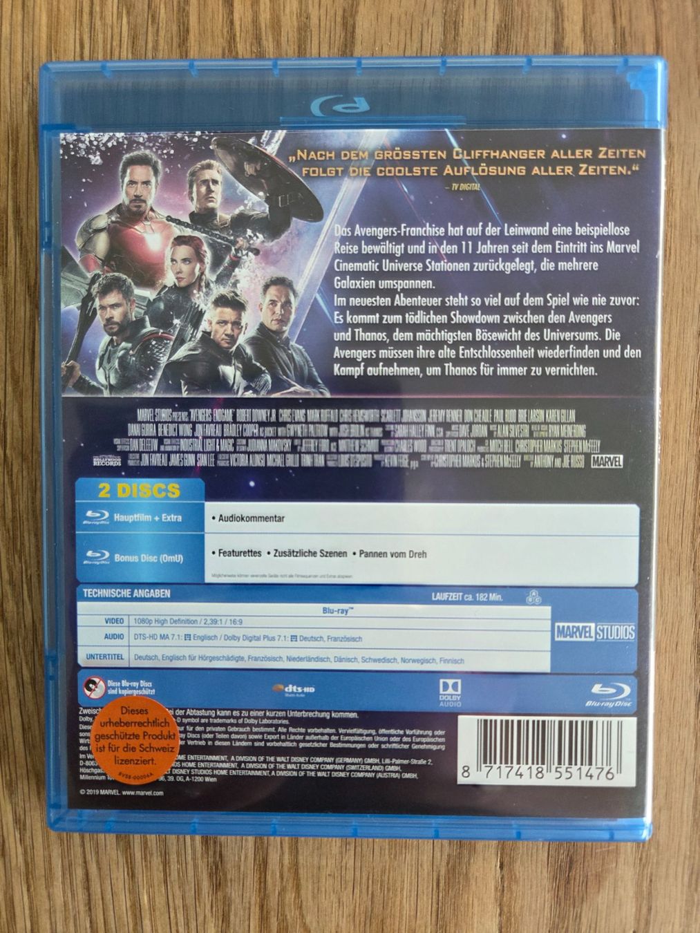 Alle DVDs: Avengers - Endgame (Blu-Ray) – Neu (gemäss Beschreibung) aus Niederhelfenschwil von George27 1
