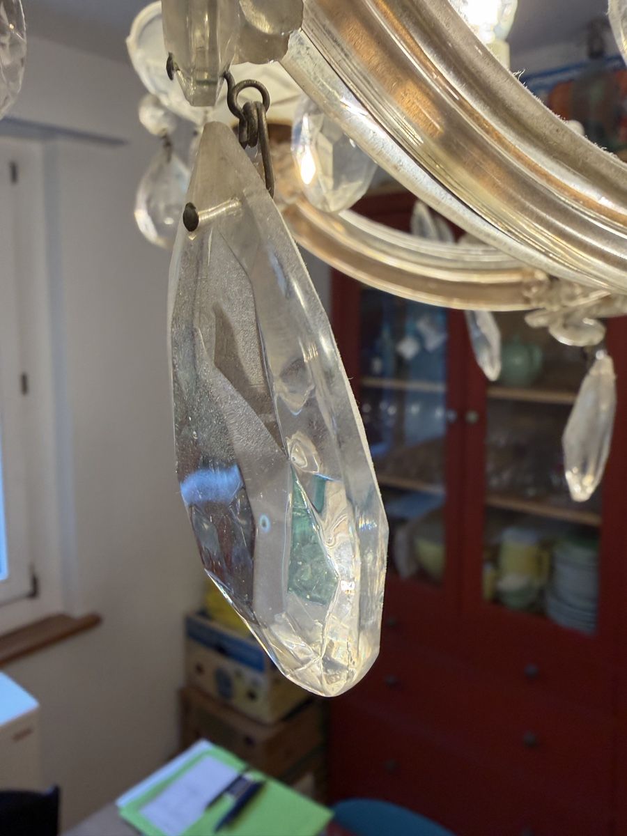 Lampadari & plafoniere: Kronleuchter Kristall antik mit 8 Lichtern, – Usato da Solothurn venduto da GueteMorge1 5
