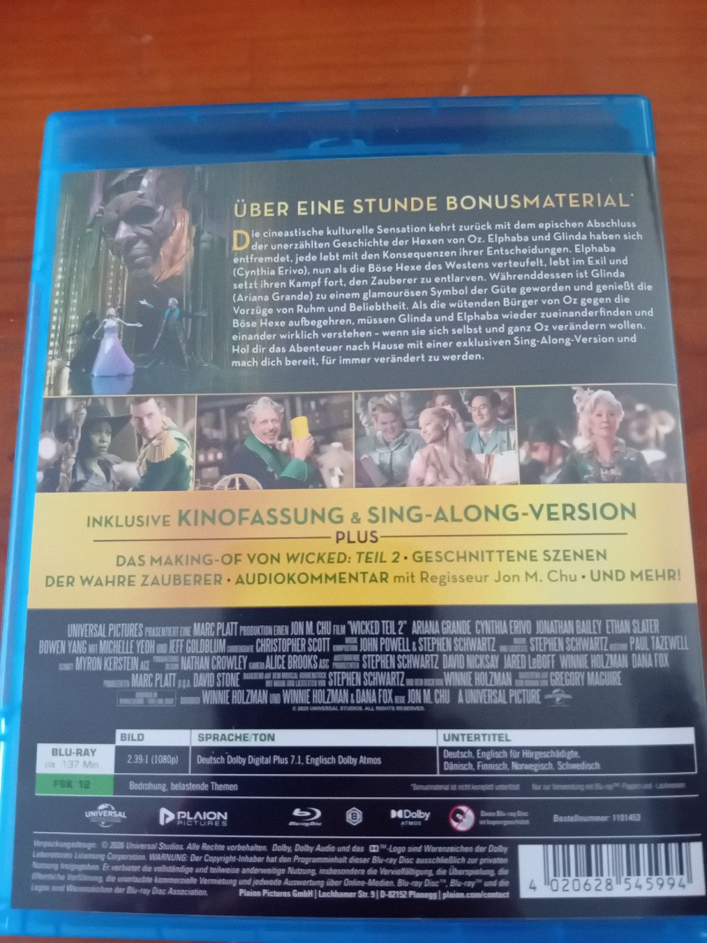 Alle DVDs: Wicked Teil 2 Blu Ray – Gebraucht aus Bern von ste_vq7x 1
