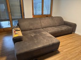 Ecksofa Gala dunkelgrau, Stoff S-GKS9/08, mit Funktionen