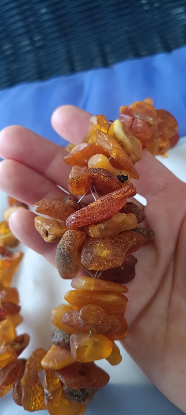 Catenine: Amber necklace irregular chips, not polished – Nuovo (secondo la descrizione) da Zürich venduto da cat_9cvz 4