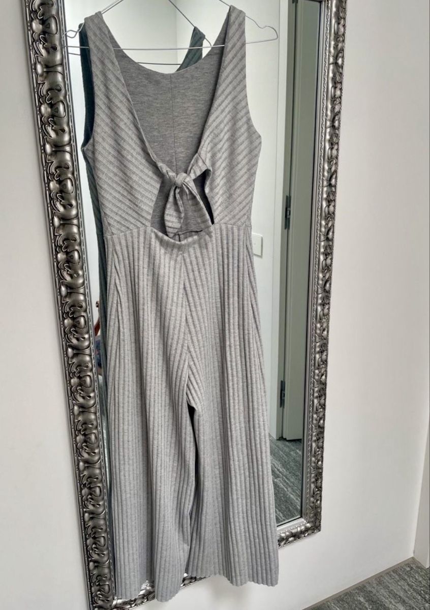 Mango Tute: Mango Jumpsuit, size S, light grey, summerly, tie back. – Usato da Sementina venduto da NinaDel 1