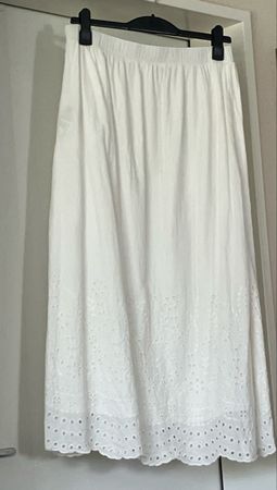 YAS Maxi Rock Weiss, Baumwolle - Gr. 42 eu