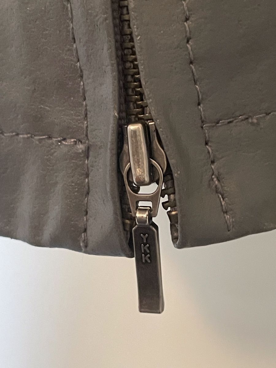 Mango Giacche: Veste en cuir véritable Mango grise – Nuovo (secondo la descrizione) da Vuadens venduto da Nina11 6