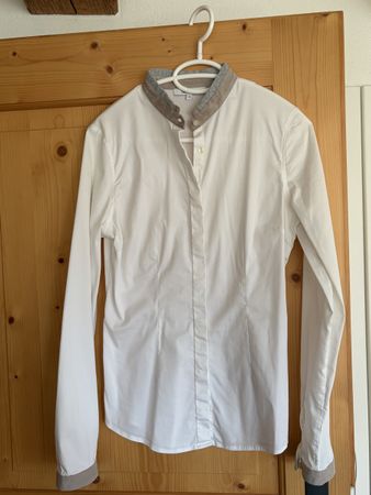 Damen Hemdbluse Soluzione weiss Stehkragen Grösse 36