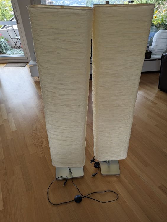 Lurrose Papier-Stehlampenschirm – Nordisch Minimalistisch, Aus Eisen & Papier, Weiß, Ca. 130 Cm Hoch