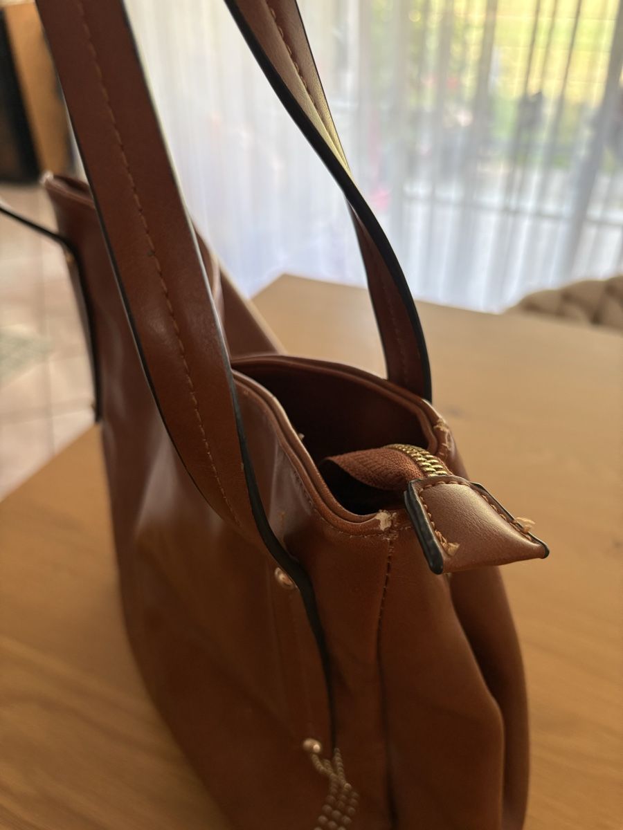 Taschen für Damen: Borsa a mano marrone con borchie – Gebraucht aus S. Antonino von LIKA91 5