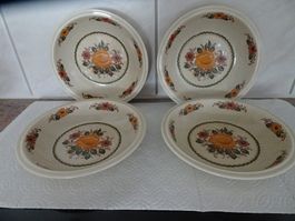 4 Suppenteller Winterling Rösslau Bavaria