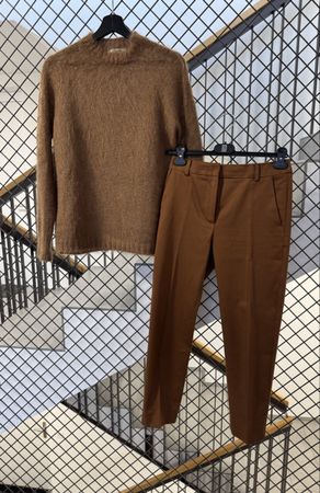 ✨ MaxMara Luxus-Hose – Neu – Cognac - Gr.32