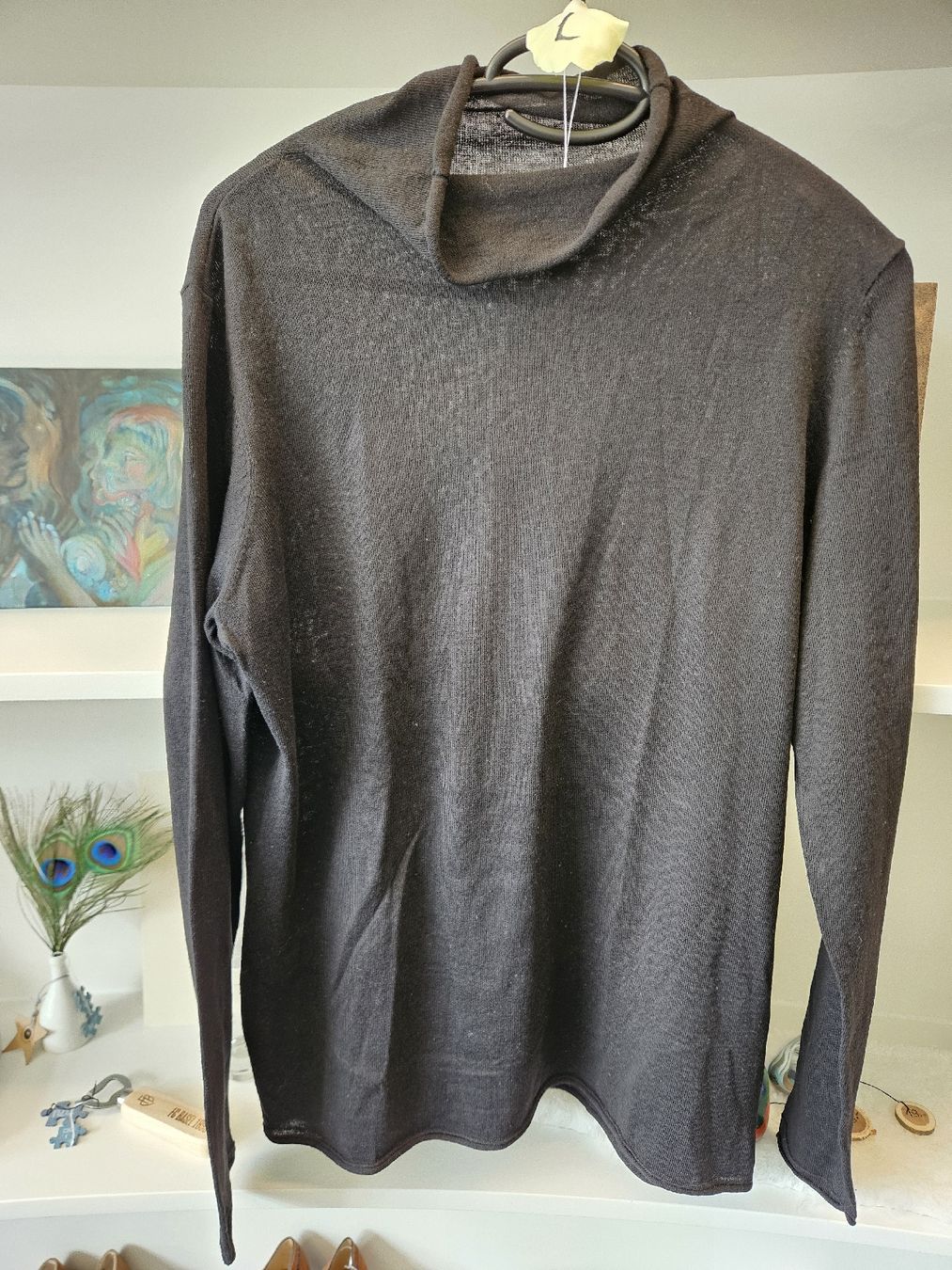 H&M Maglioni & Felpe: Rollkragen Wasserfall Pullover schwarz dünn Feinstrick Gr L – Nuovo (secondo la descrizione) da Anwil venduto da nomolnoi