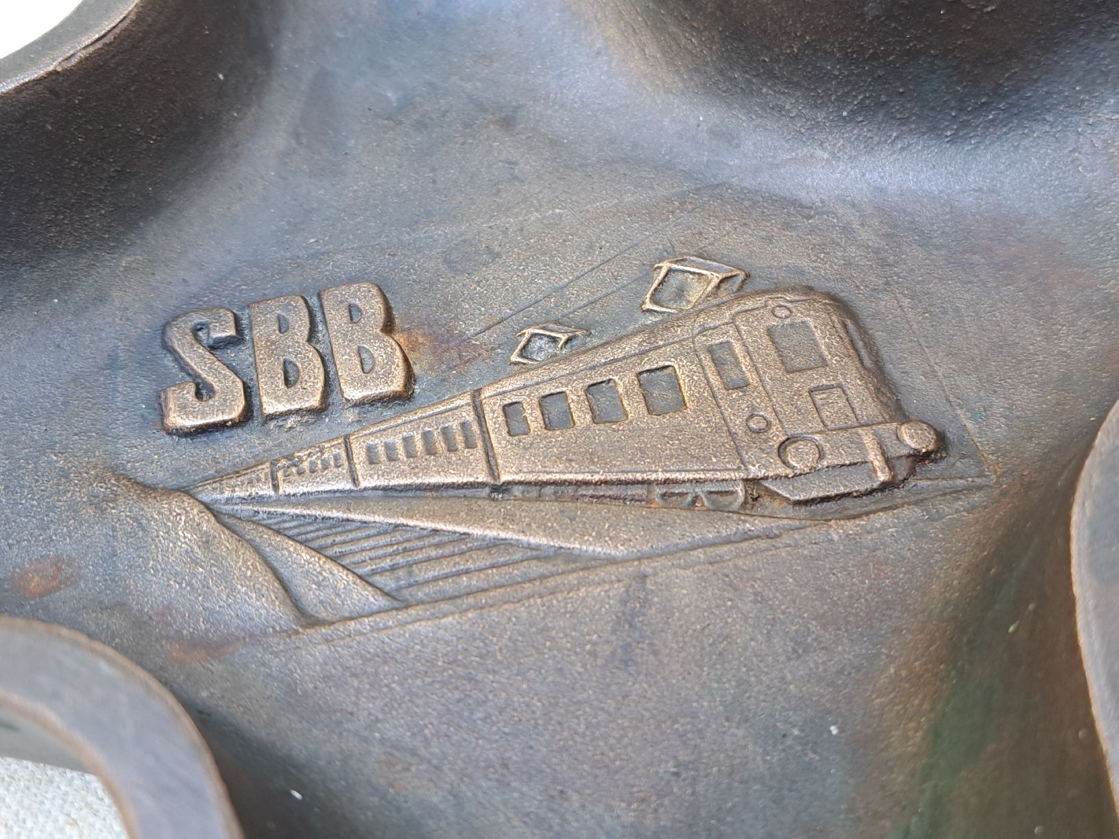 Aschenbecher: Antiker, grosser SBB Aschenbecher – Gebraucht aus Muotathal von s_spiess 1