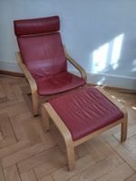 Fauteuil cuir avec repose-pied