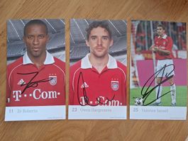 3x Bayern München Autogrammkarten original
