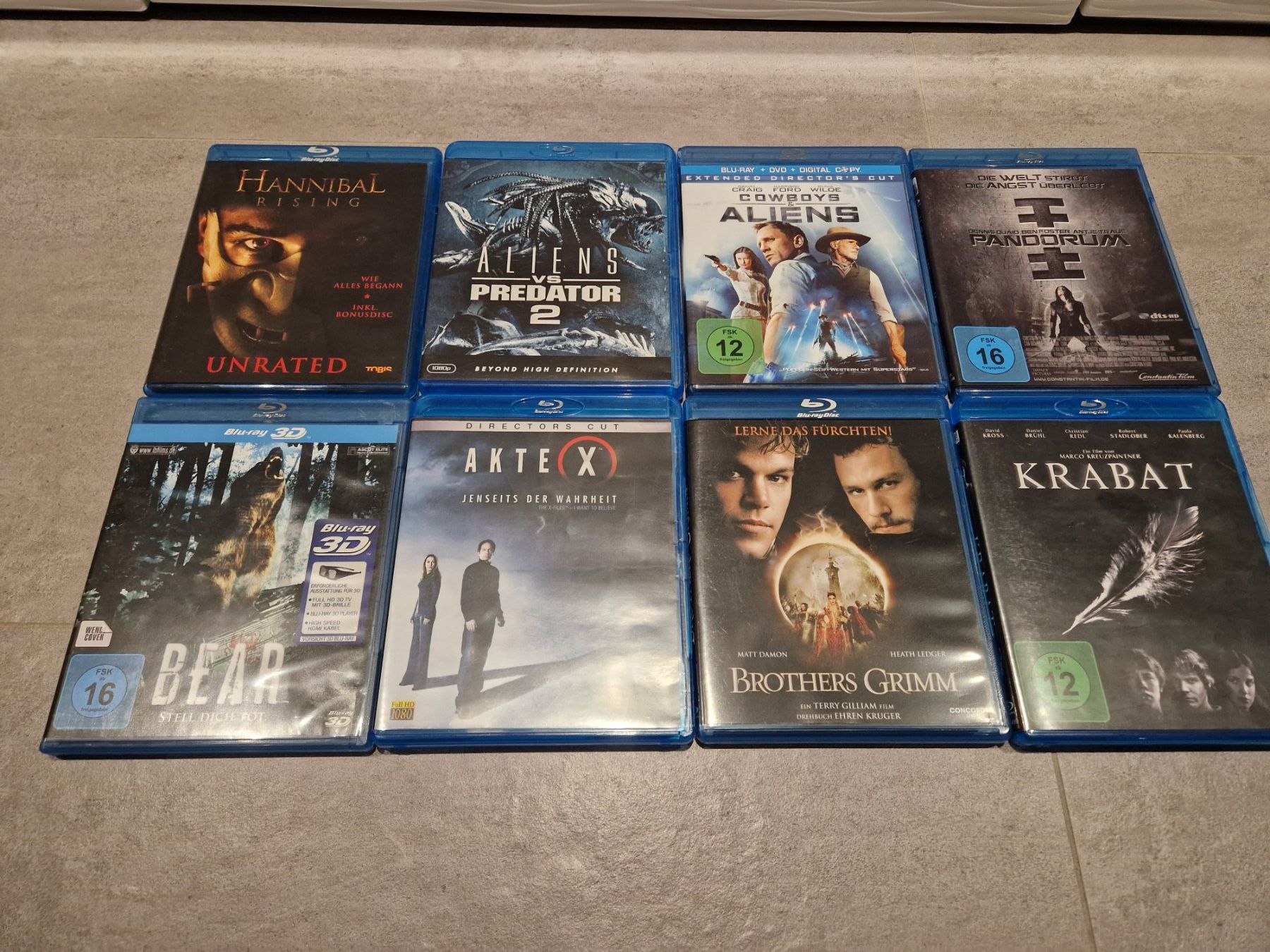 Tutti i DVDs: Alien vs, Akte X, Hannibal Horror Bluray 8 Stk – Usato da Stetten SH venduto da ExtremMIB