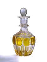 Lambert*Karaffe*Honiggelbes geschliffenes Glas*Antik*****