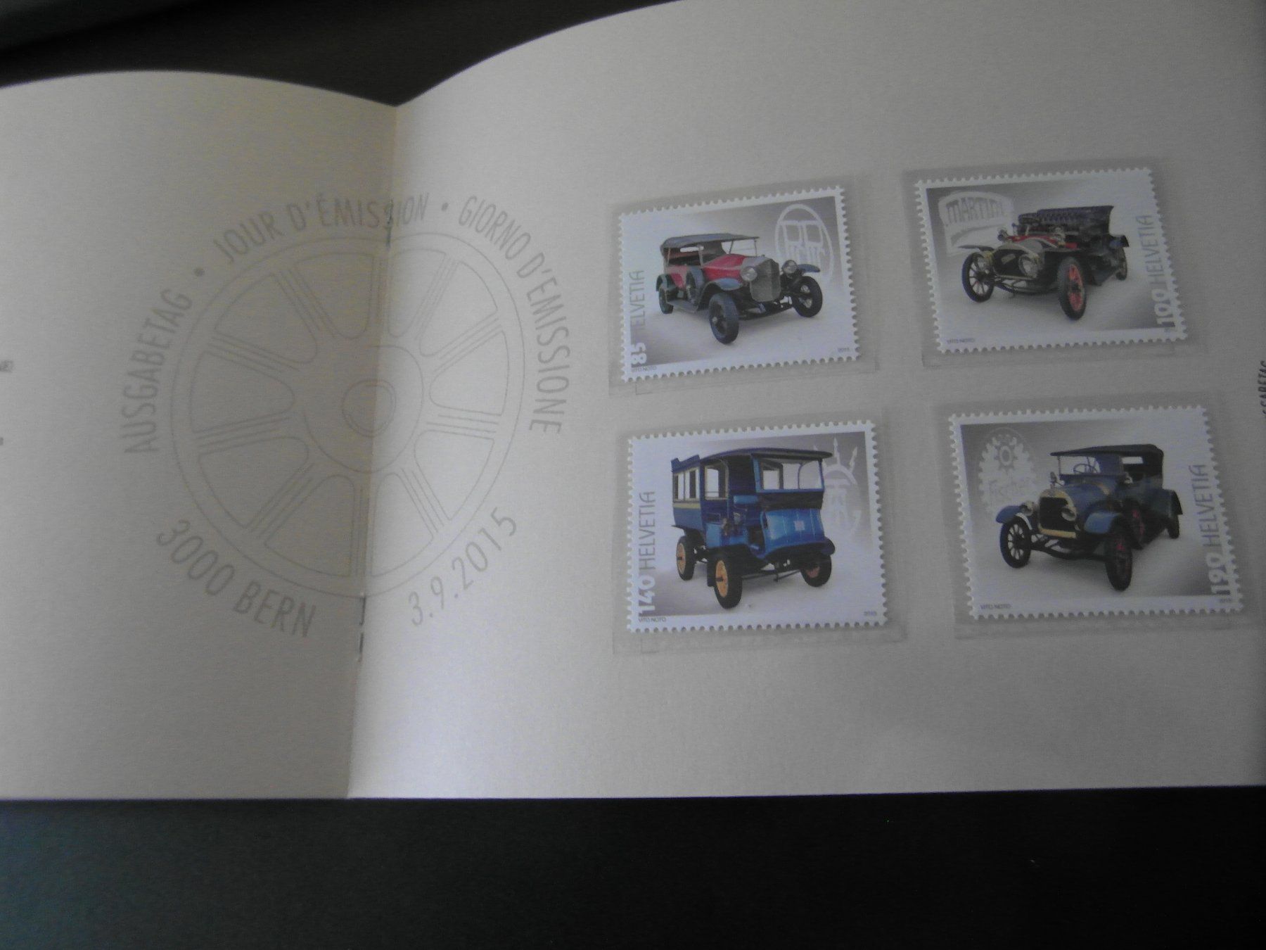Alle Briefmarken: Combo ** 2015 Schweizer Automobile ZN 1556 - 1559 + Bl.38 – Neu (gemäss Beschreibung) aus Niederrohrdorf von leni29 3