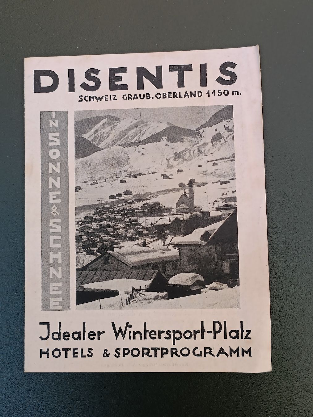 Documenti: Alter Prospekt / Disentis - Ausgabe ca. 1930 – Usato da Brugg AG venduto da Ente015