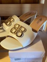 % Damen Sandalen, Weiss-Gold %