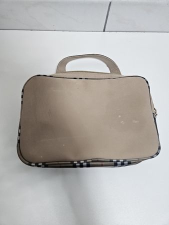 Vintage Burberry Cosmetic Bag/Toiletry Pouch - Beige Check