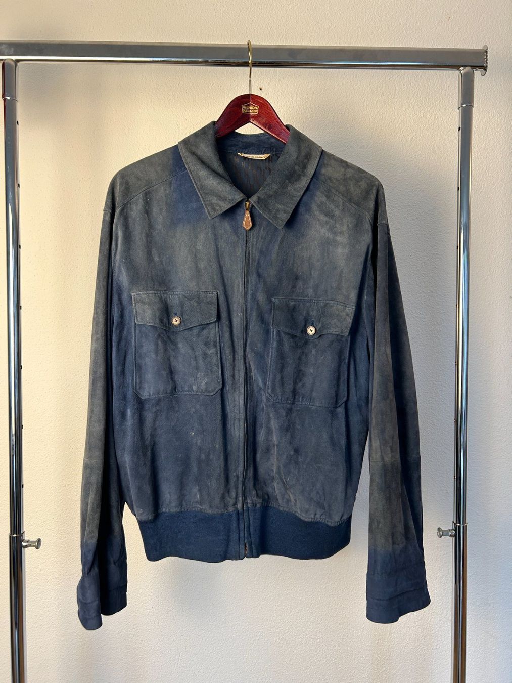 Hermès Jacken: Hermes Navy Blue Goat Suede Leather Jacket – Gebraucht aus Bern von kurtikobolt74