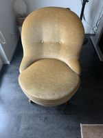 Gemütlicher Ohrensessel, Goldgelb, Guter Zustand, Vintage
