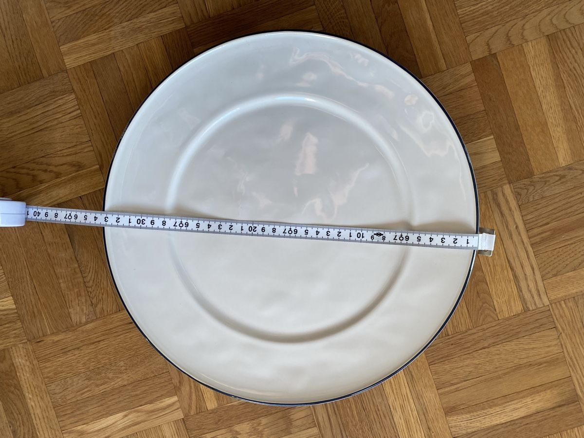 Teller: 6x Costa Nova Teller Blue Edge 33cm , Feinsteinzeug – Neu und originalverpackt aus Basel von Madulun 2