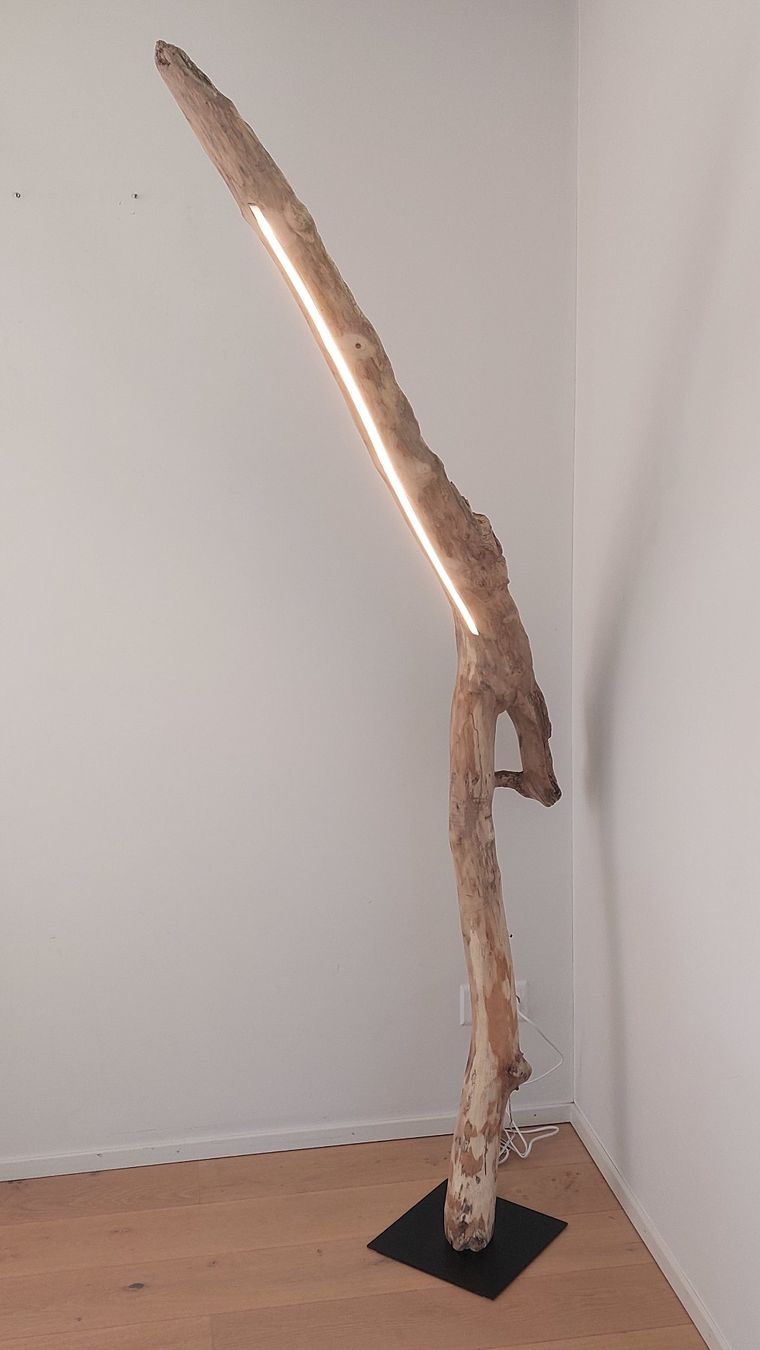 Lampade: Schwemmholz-Leselampe "Arcwood Light" – Nuovo e nell'imballaggio originale da Egnach venduto da Oldwoodstyle