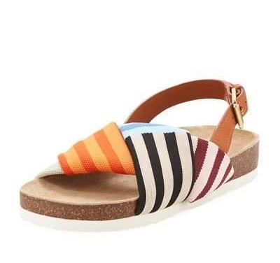 Tory Burch Scarpe da donna: Tory Burch Corey Leder / Stoff Sandalen – Nuovo (secondo la descrizione) da Zürich venduto da Sarazrh 7