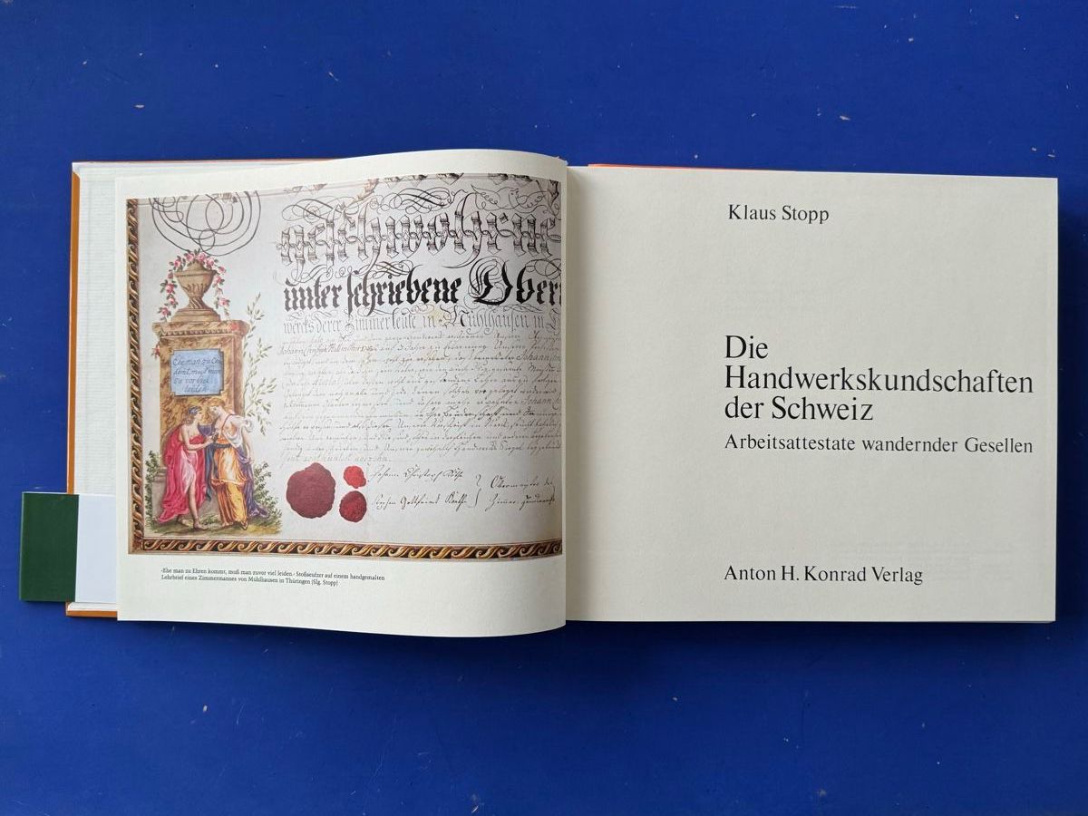 Libri: Schweizer Gesellenbriefe mit Stadtansichten. – Usato da Adliswil venduto da buch_und_kunst 1