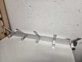 Garderobenleiste Alu, 5 Haken, modern, Wandmontage