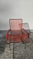 Designer Sessel Acapulco Stil rot Metallgestell gebraucht