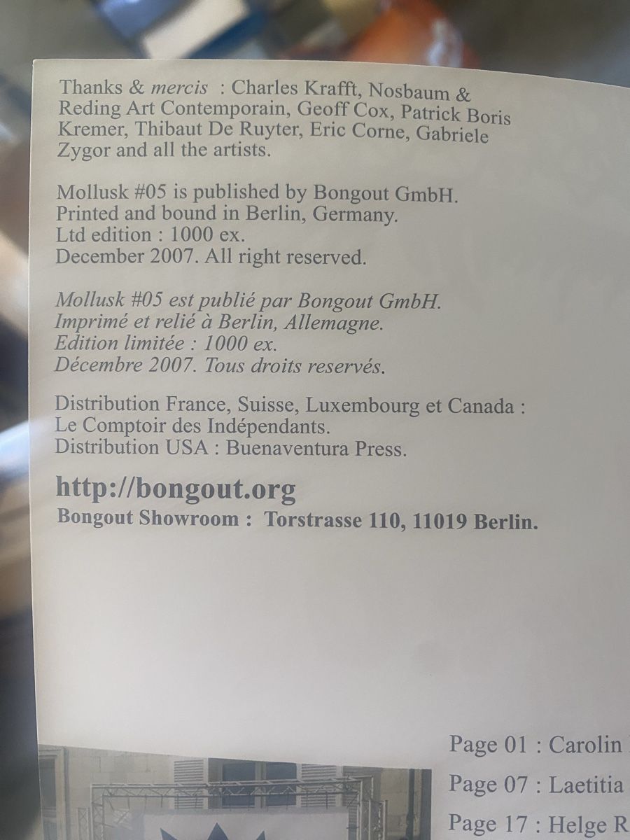 Libri: Mollusk 02 et 05 1000 ex. bilingual – Usato da Lausanne venduto da Csamadhi 5