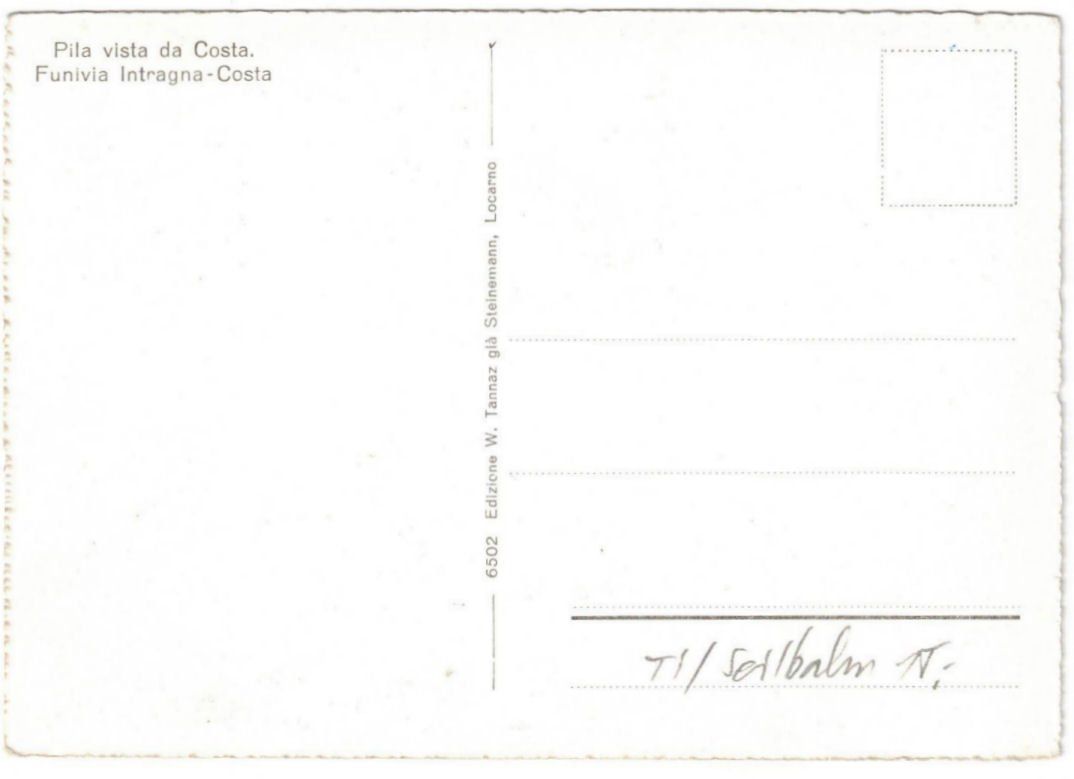 Cartoline postali: Intragna - Luftseilbahn Intragna--Costa – Usato da Binningen venduto da Mountainrider 1