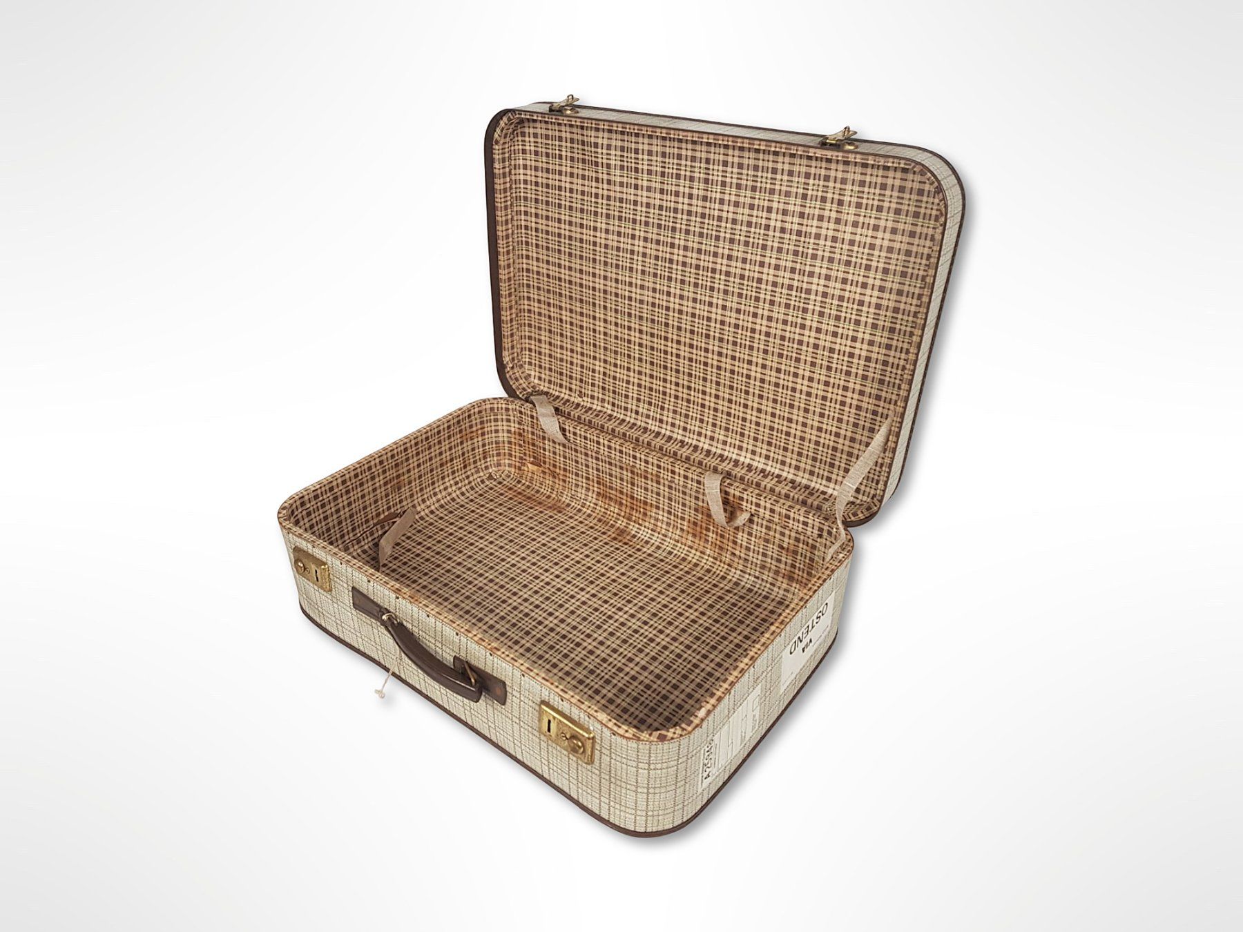 Valises de voyage: Vintage Koffer mit Karomuster – D'occasion à Suhr par Restwert_Suhr 1