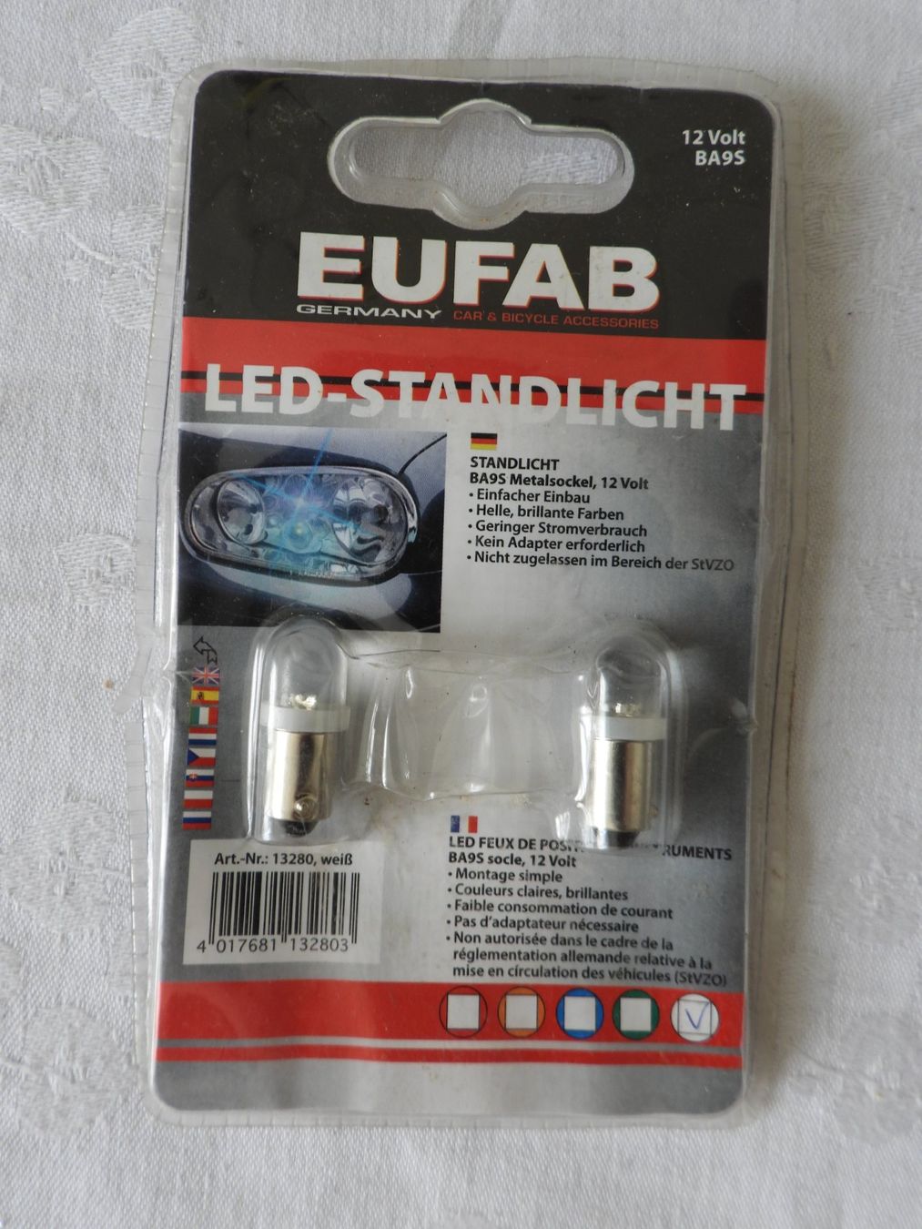 Fari: Eufab BA9S 12V LED Standlicht – Nuovo e nell'imballaggio originale da Tavannes venduto da jimananas