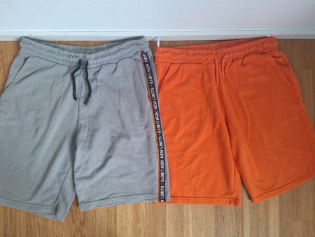 2x Sommer Shorts für Jungs, Gr. 158, Orange & Grau, wie neu