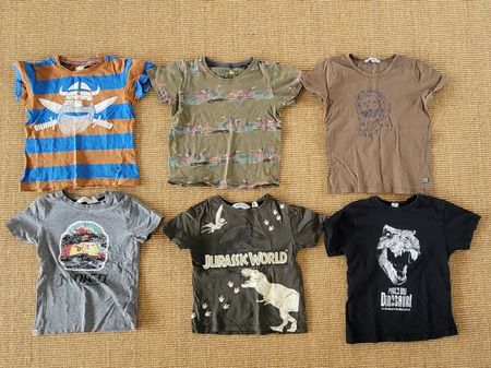6 T-Shirts für Kinder, Grösse 110/116