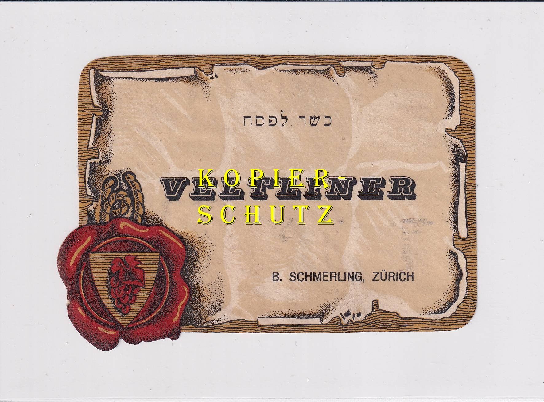 Papiere: Etikette - Veltliner (koscher) /bd – Gebraucht aus Hombrechtikon von Rudolf07