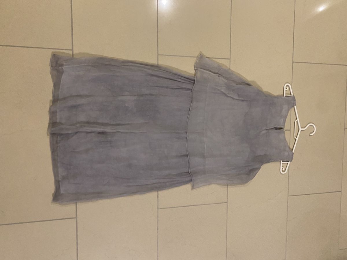 Alba Moda Kleider: Alba Moda Kleid Gr. 34/36 Grau Seide & Viskose  – Gebraucht aus Rorschach von Lauraq12 2