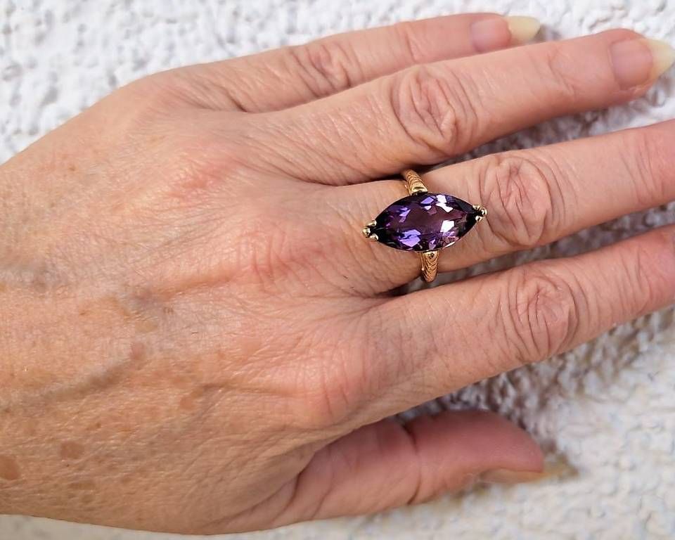 Anelli: Ring mit Amethyst GG 375 – Usato da Stans venduto da wer_fd5f 2