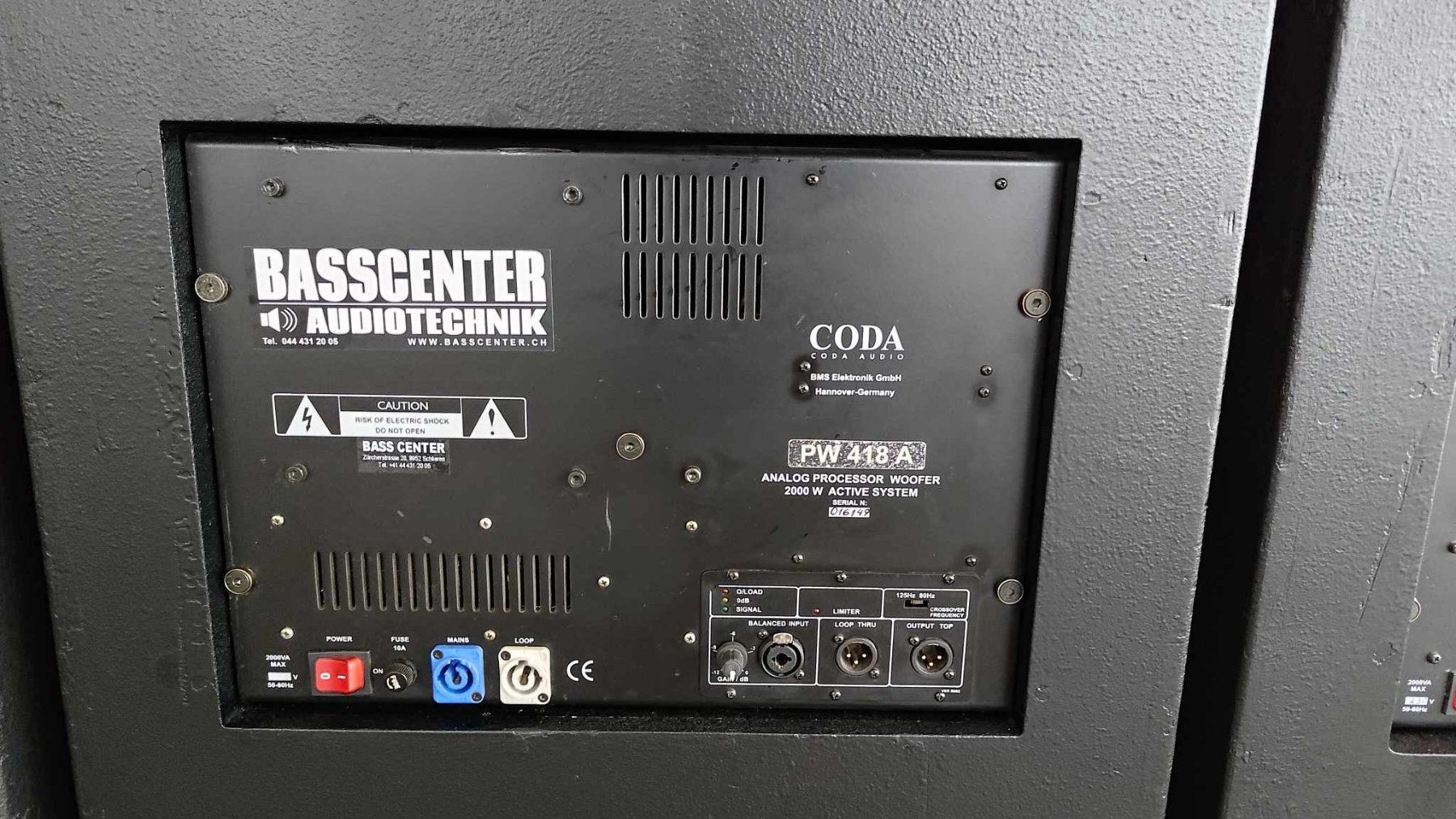 Casse acustiche: Coda Audio P.A. – Usato da Schlieren venduto da Basscenter 7