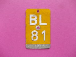 Velonummer/Mofanummer/Töfflinummer BL 81