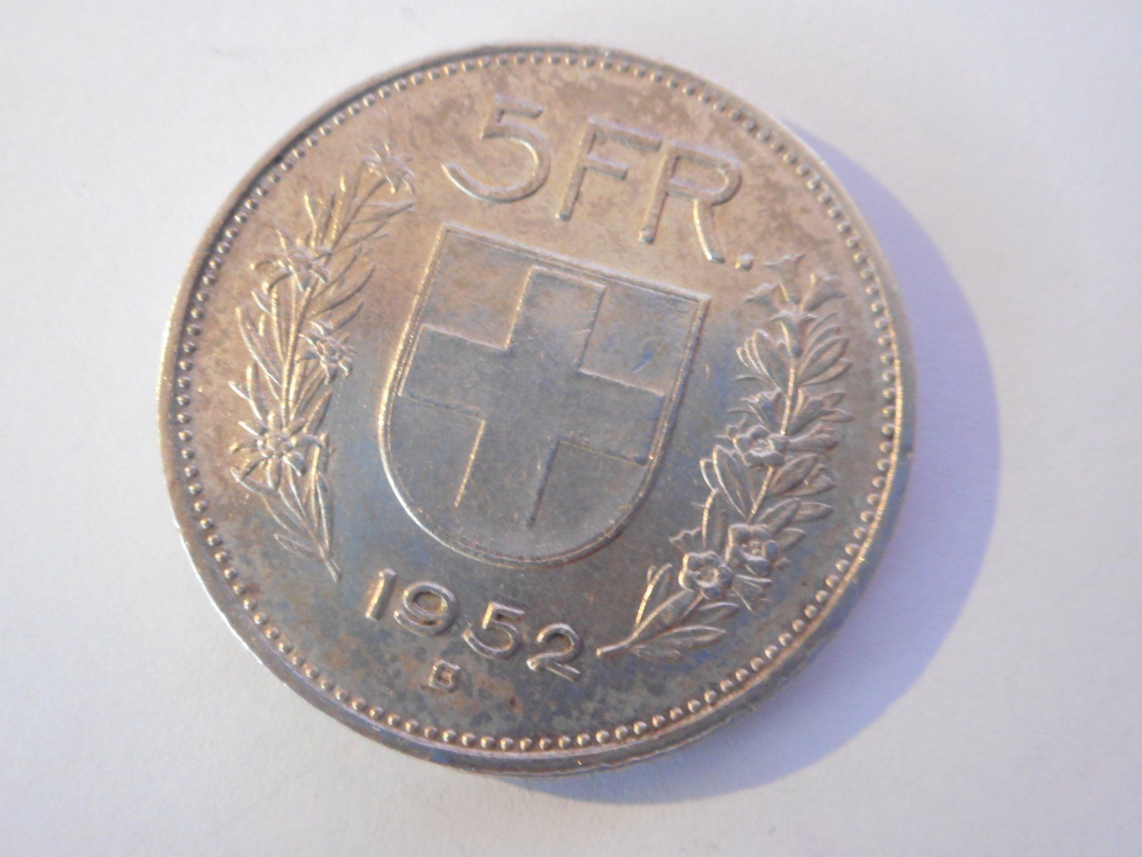 Tutti le monete: 5 Fr. 1952 silber – Usato da Kriegstetten venduto da pizlad2010 1