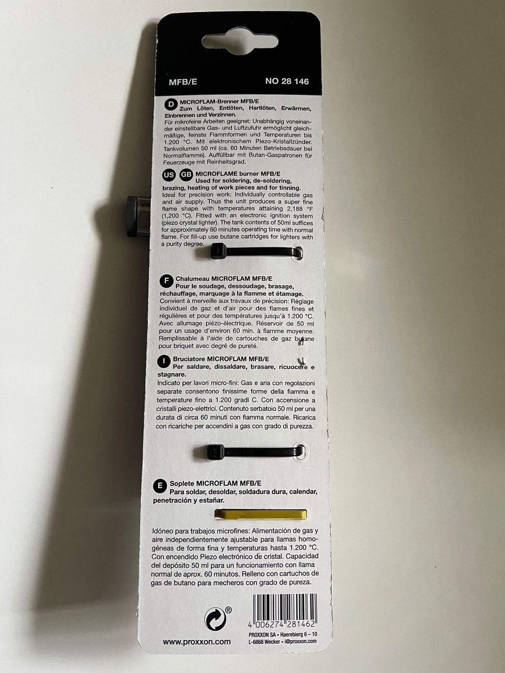 Alle Werkzeuge: 🔥 MICROFLAM-Brenner MFB/E PROXXON – Neu und originalverpackt aus Amriswil von Hb007 2