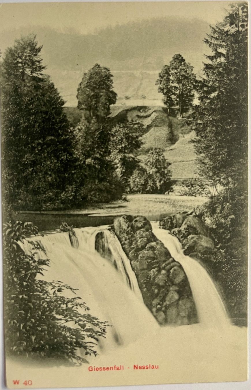 Cartoline postali: AK:  NESSLAU - Giessenfall – Usato da Lutry venduto da Ediego