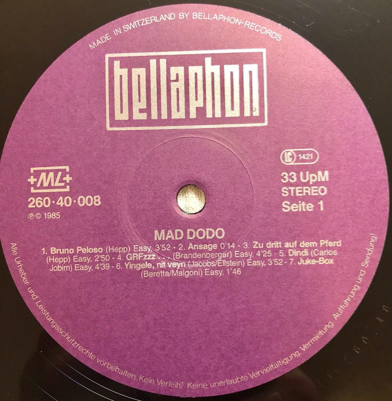Dischi in vinile: Mad Dodo - Mad Dodo // LP: VG++; Sleeve: VG++ – Usato da Zürich venduto da saltbee 2