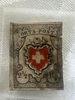Schweizer Briefmarke Orts-Post 2 1/2 Rp Originalzustand