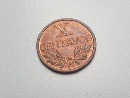 🇵🇹  Portugal 10 Centavos 1962 XF partial Luster